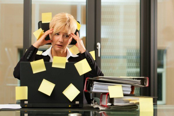 Woman Having Stress in the Office