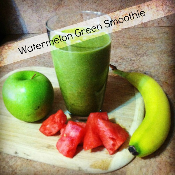 Watermelon Banana Green Smoothie