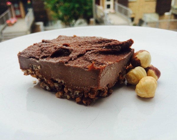 Vegan Desserts - Double Chocolate Crispy Frozen Dessert Bars