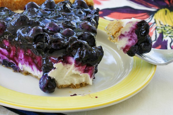 Vegan Desserts - Red White and Blueberry Vegan Cheesecake