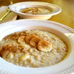 cooked oats with banana