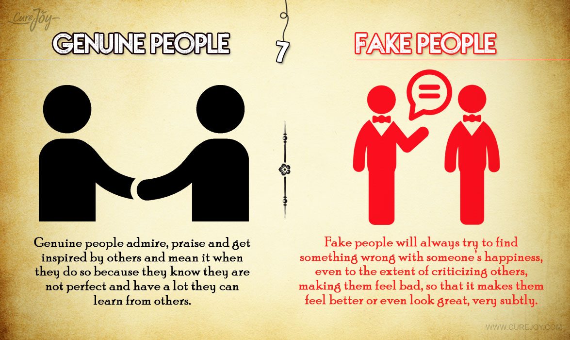 8 Differences Between A Genuine Person And A Fake Person That You 