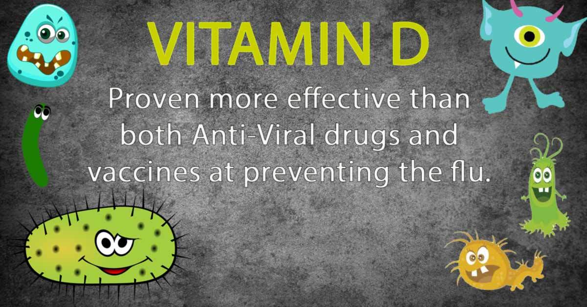 Study Vitamin D Reduces the Risk of Getting the Flu by Up to 50%